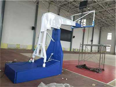 安徽第四中学体育场馆电动液压篮球架安装案例